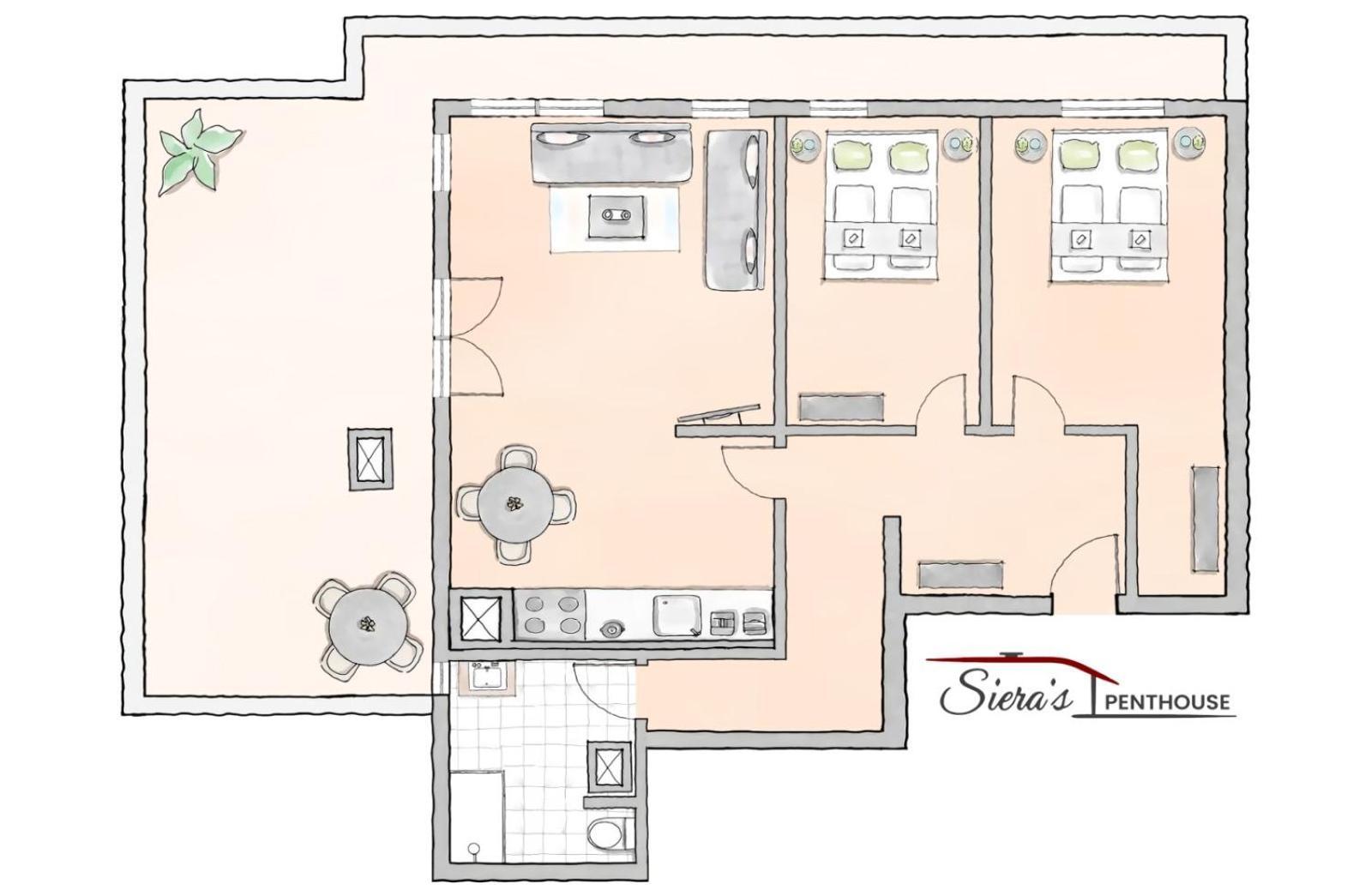 Siera'S Penthouse Apartman Pristina Kültér fotó